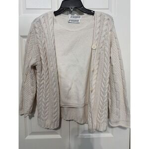 JP Berringer Vintage Women's Sweater Set Cream Size‎ Large